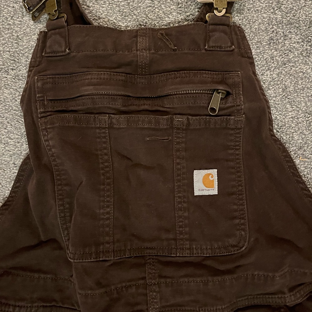 Carhartt Women's Dark Brown Jeans Overalls - Picture 2 of 5